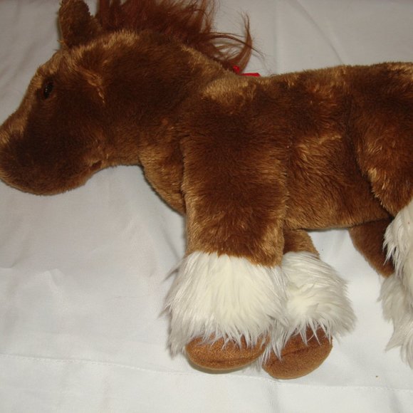 Ty Beanie Baby/Babies HOOFER Clydesdale Horse 2002 LARGE SIZE 12 1/2-13' - Picture 4 of 7